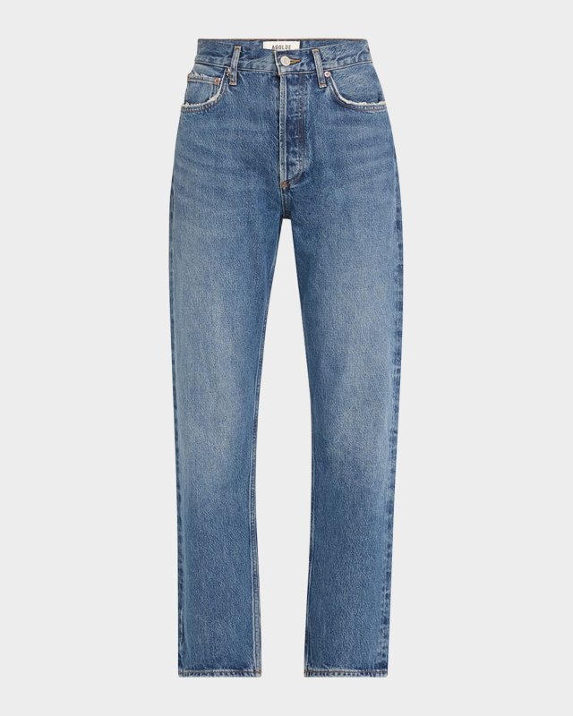 90's Pinch Waist High-Rise Straight Jeans
